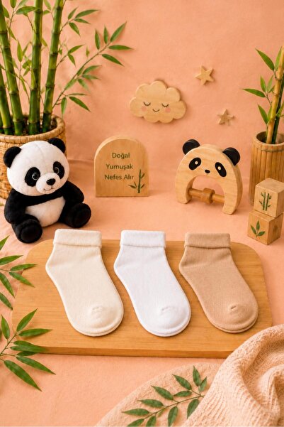 Lakoren 3-Piece Bamboo Anti-Sweat Baby & Kids Booties Socks