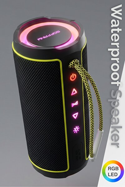 Soffany RGB Işıklı Bluetooth Hoparlör - Ses Bombası Su Geçirmez Taşınabilir K...
