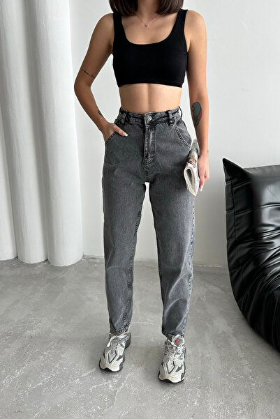 XRAY JEANS Γυναικείο ψηλόμεσο ελαστικό φαρδύ καπνιστό τζιν παντελόνι