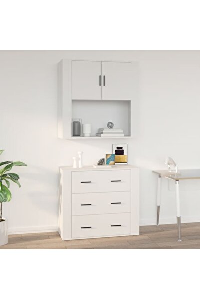 Concept Dulap de perete, alb, 80x33x80 cm, lemn prelucrat