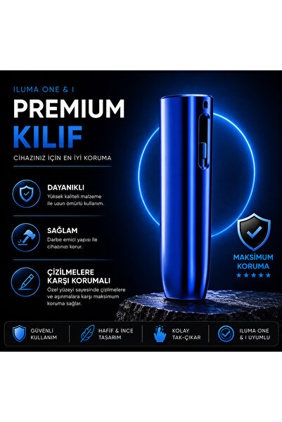 Zigver IQos ıluma one uyumlu kılıf shine blue sadece kılıftır(terrea ile çalı...