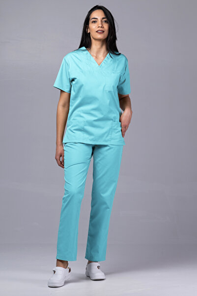 tag Costum medical pentru femei, New ClassIQ, Bluză și pantaloni, Turcoaz