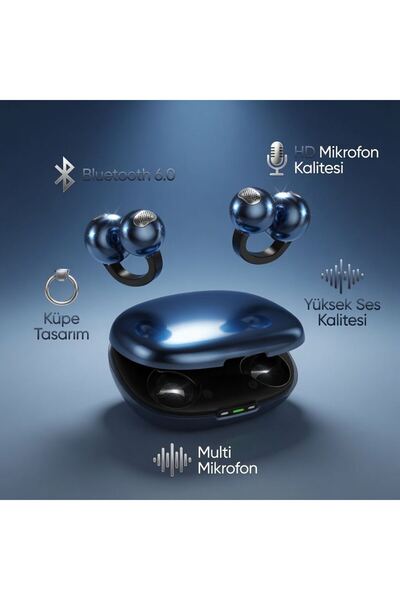 Sezy Bluetooth 6.0 Yeni Nesil Küpe Bluetooth Kulaklık, Klips Kulaklık 2026 So...