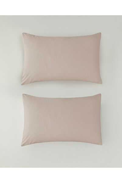 English Home Novella Premium Pamuk Dokulu 2'li Yastık Kılıfı 50x70 cm Toz Pembe