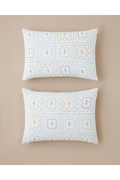 English Home Gentle Florals Εύκολη στην Σιδέρωση Μαξιλαροθήκη 2 τεμαχίων 50x7...