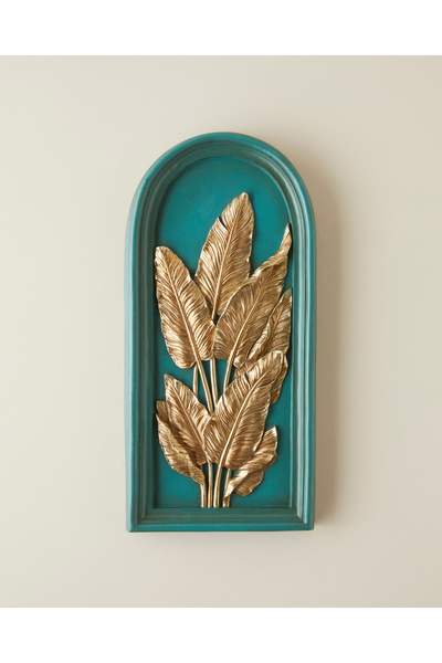 English Home Polina Polyresin Duvar Aksesuarı 15x3x32,5 cm Yeşil-Gold