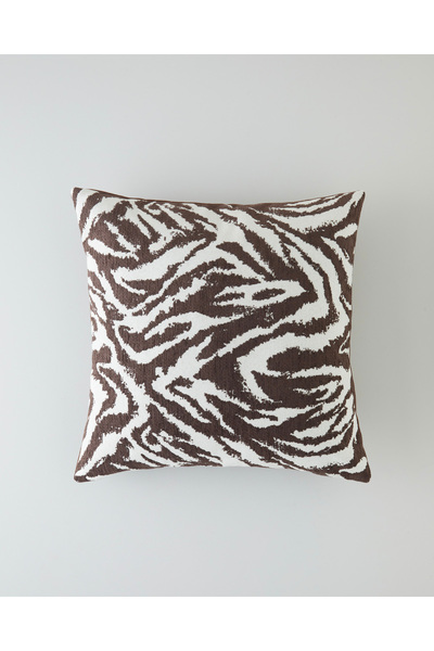 English Home Zebra Dekoratif Kırlent 45x45 cm Kahve