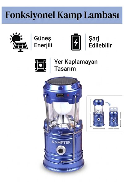 kamptek kamp teknolojisi Led Taşınabilir Çadır Kamp Dış Mekan Lambası Feneri ...