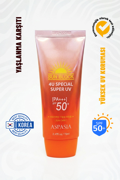 Aspasia كريم الشمس الكوري المرطب والمغذي المضاد للعيوب مع عامل حماية عالي Spf...