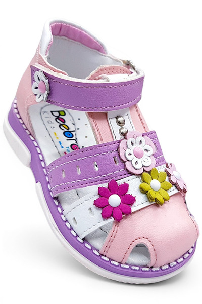 BEEBRON Orthopedic Baby Girl and Kids Sandals Daisy Series Ppt2410 Pink Lilac...