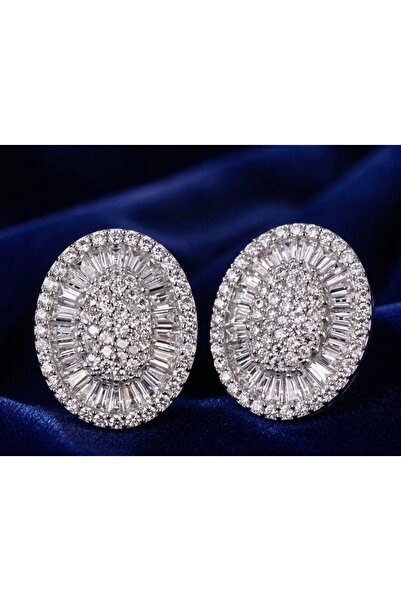 DESİGNEDBYD Stylish Modern Design Earrings with Zirconium Stone