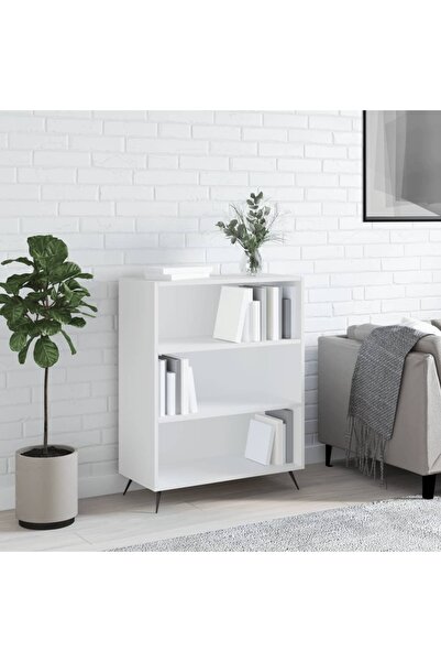 Concept Bibliotecă, albă, 69,5x32,5x90 cm, lemn compozit