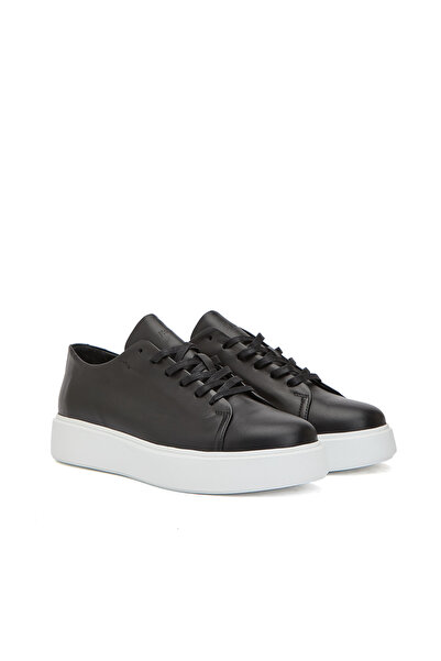 Network Siyah Kadın Deri Sneaker