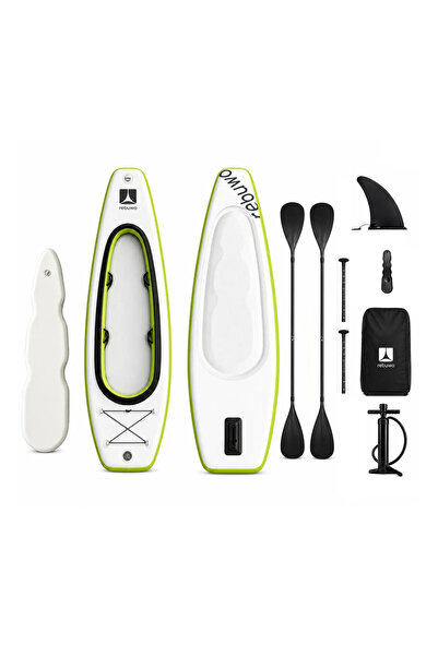 Rebuwo Kano ve Paddle Board Seti İkisi Bir Arada SUP BOARD Şişme Kayak (YEŞİL)