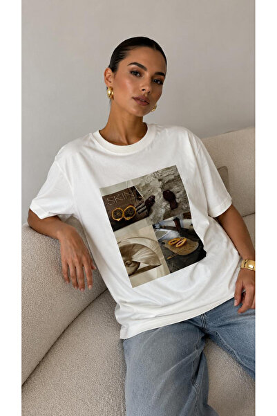 lisa Minimal Baskılı Premium Tişört