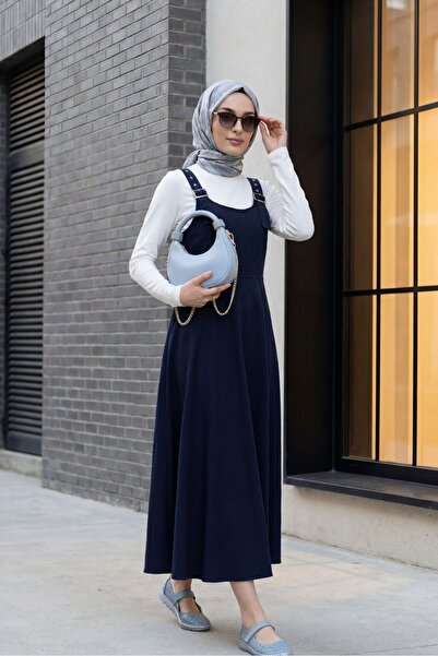 Modamorfo Half-Zippered Strappy Gabardine Gilet - Dark Blue
