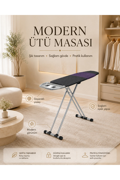 Şık Klasik Ütü Masası Hugo Nk-115