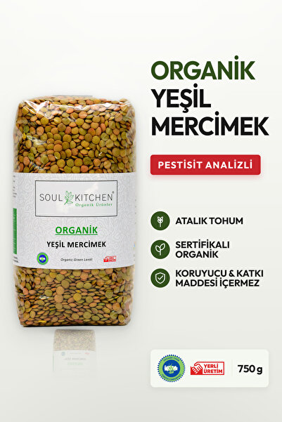 Soul Kitchen Organik Ürünler Organik Sertifikalı Yeşil Mercimek Yerli Katkısı...