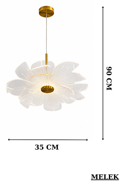 Luna Lighting Melek Model Gold Kaplama 3 Renk Metal Salon Mutfak Oturma Yatak Odası Modern Led Sarkıt Avize