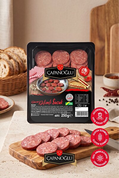 Çapanoğlu Hazır Dilimli Dana Sucuk 250 gr Fermente Edilmiş Geleneksel Kahvalt...