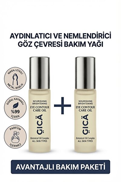 GICA 2'li Göz Çevresi Aydınlatıcı Bakım Yağı Yoğun Nem & Canlandırıcı Etki Bi...