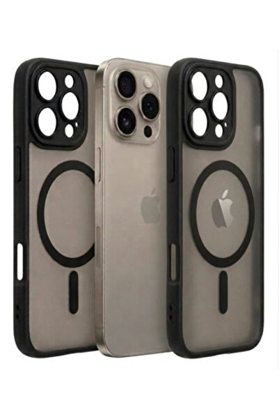 Apple Husă Premium Mată Neagră cu MagSafe pentru iPhone 16 PRO – Protecție Co...