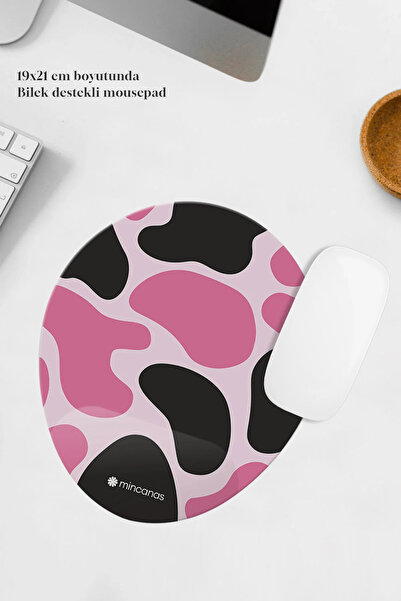 Mincanas Renkli Bilek Destekli Oval Mouse Pad Mouse Altlığı