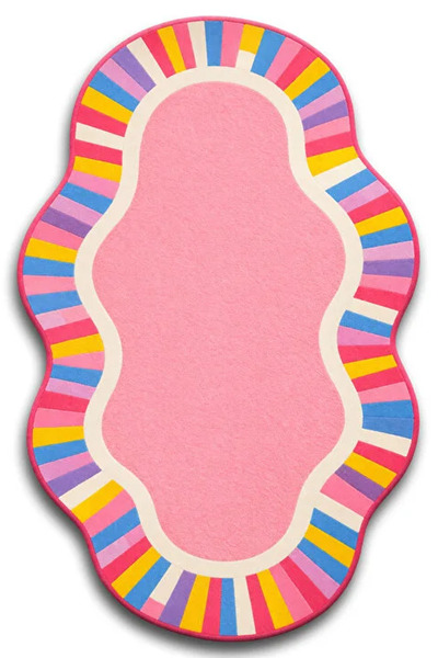 Rugs Modern Halı SDT Pop-Art Pembe Labirent Dokuma Taban Dekoratif Halı sdt674