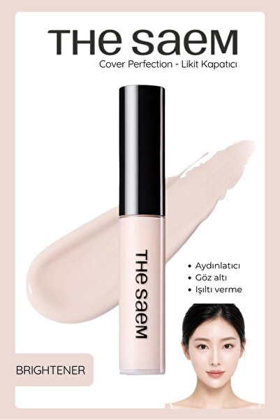THE SAEM Uzun Süre Kalıcı Likit Kapatıcı Cover Perfection Tip Concealer - Bri...