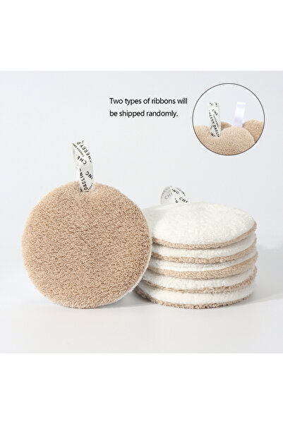 Choice F 80 Round Absorbent Face Wash Pads 6Pcs, Machine Washable, Reusable M...