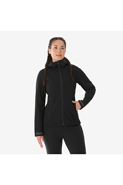 Decathlon Forclaz Kadın Outdoor Rüzgar Kesen Softshell Mont - Siyah - MT500