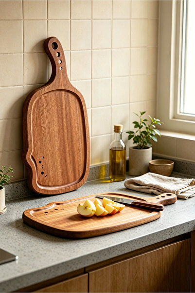Generic 2-in-1 Wooden Cutting Board & Serving Tray 31 X 15.8cm– African Black...