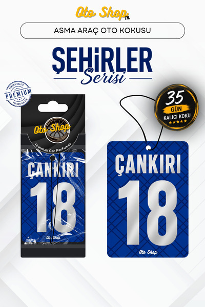 OTOSHOPTR ÇANKIRI 18 Şehir Kokuları Serisi Oto Araç Kokusu