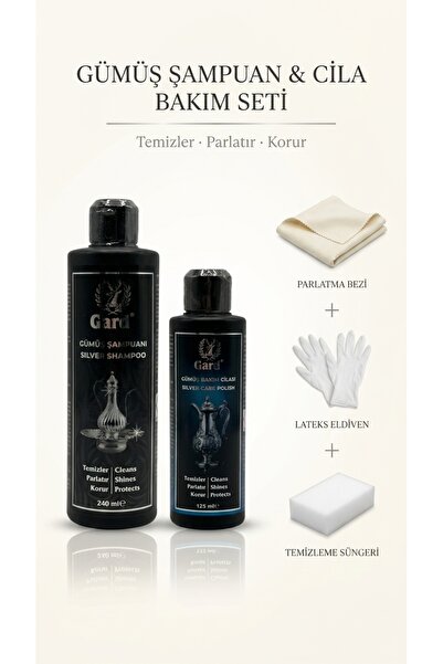 Gard Gümüş Temizleme Koruma ve Parlatma Seti Şampuan 240ml + Cila 125ml