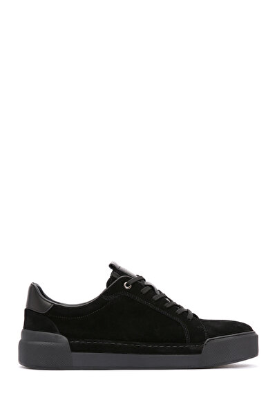 Derimod Erkek Siyah Bağcıklı Deri Sneaker 24SFD6947V3