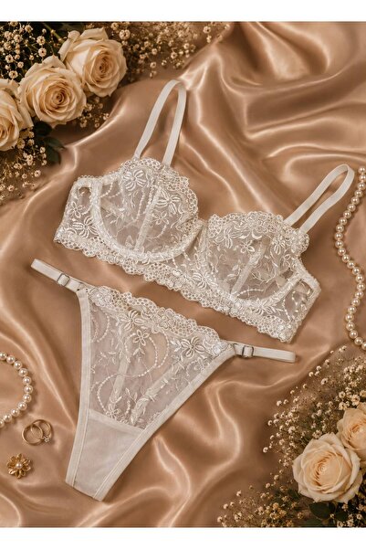 dem merys Σετ σουτιέν Ecru Underwire