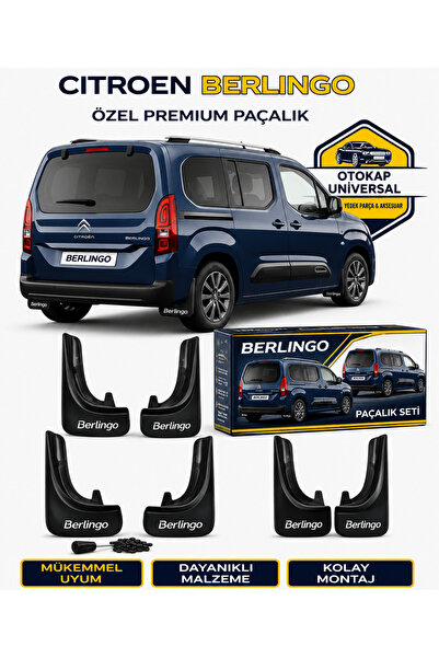 KAPOTO Citroen Berlingo Uyumlu 4’lü Paçalık Takımı Ön Arka Çamurluk Tozluk Seti