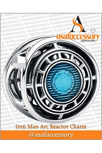 asaf İron man reaktör charm | gümüş kaplama