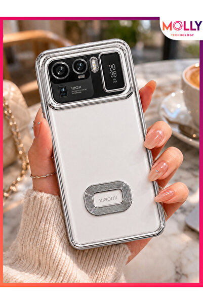 Molly Xiaomi Mi 11 ULTRA İçin Kenarları Gümüş Lens Koruyuculu Lou Lazer Şeffa...
