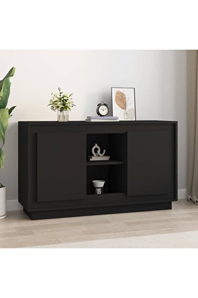 Concept Servantă, negru, 102x35x60 cm, lemn prelucrat
