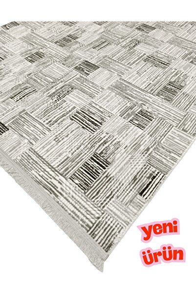 AVEN HOME Modern Püsküllü Kaymaz Salon Halısı - Koridor Mutfak Halısı - Yolluk