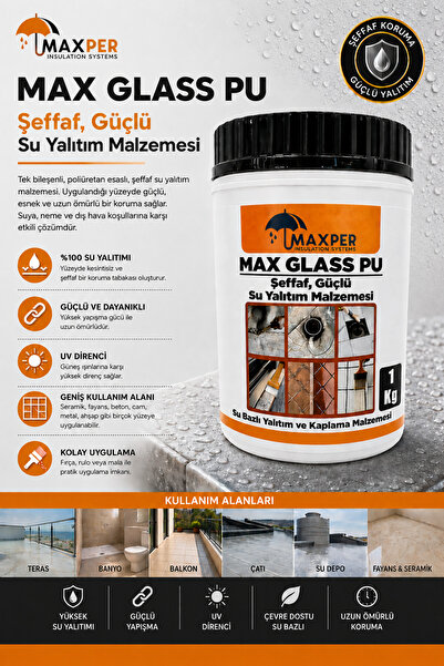 Maxper MAX GLASS PU 1 LT ŞEFFAF