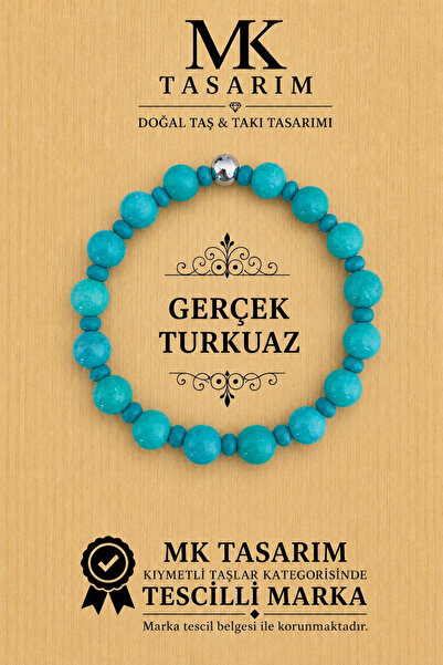 MK tasarım GERÇEK TURKUAZ TAŞI BİLEKLİK ( KÜÇÜK ARA TAŞLAR DA GERÇEKTİR ) MK....