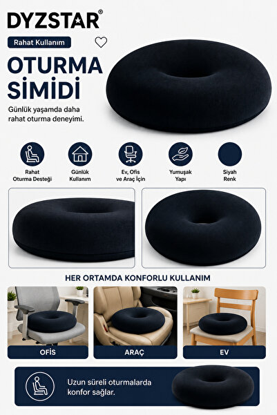 DYZSTAR Seat Cushion Black Ergonomic Sitting Pillow Suitable for Home Office ...