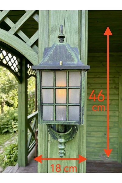 232LAMP Nostalji̇ Garden Lantern Green Moire Modern Luxury Wall Console Lantern Terrace Patio Indoor-Outdoor Sconce Luminaire Ip44-Ce Document