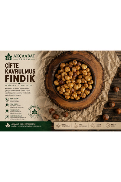 akçaabat 1. Sınıf Kavrulmuş fındık 1kg Saklama Kabı Hediye