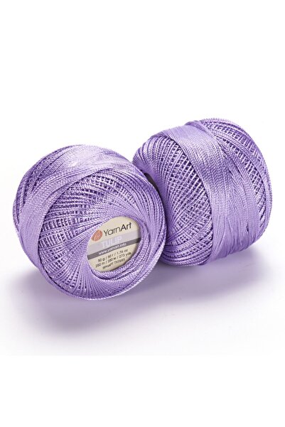 Yarnart Tulip - Ață de dantelă strălucitoare Liliac-413