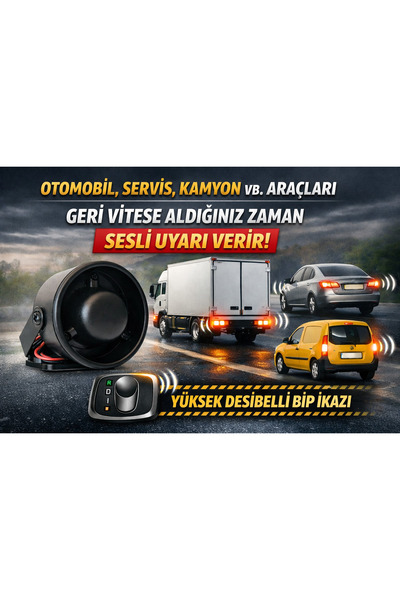 bm audio GERİ VİTES SİRENİ OTOMOBİL SERVİS KAMYON 12V & 120DB YÜKSES SES