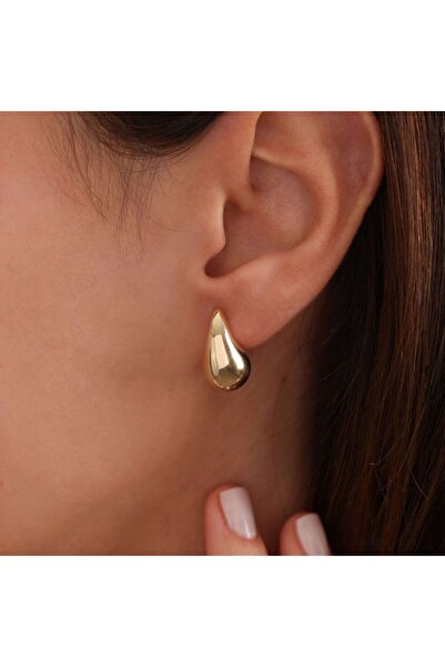 Sembol Gold Altın Drop Küpe 1.8 cm