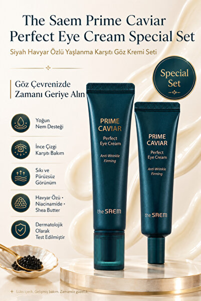 THE SAEM مجموعة كريم العين المثالي من برايم كافيار / مجموعة كريم العين المضاد...